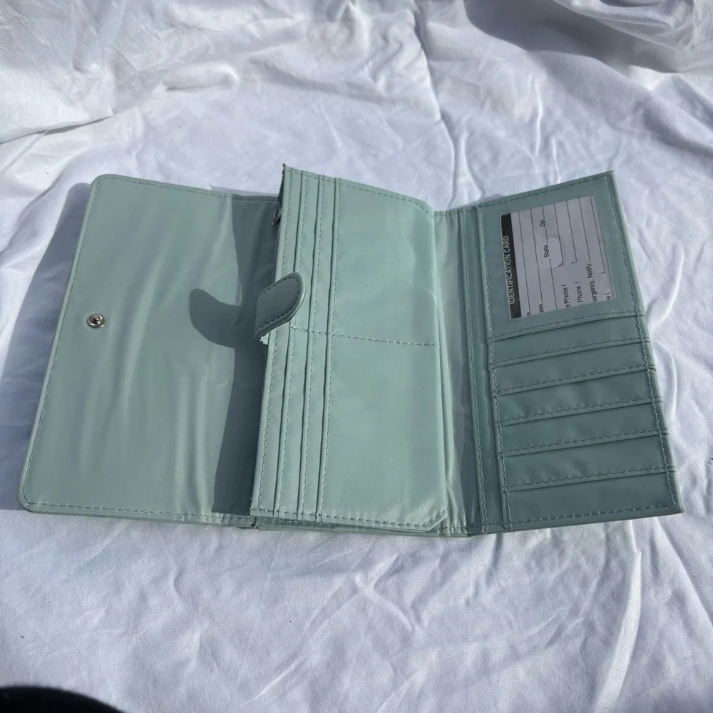 Green Wallet with Infinity Clasp